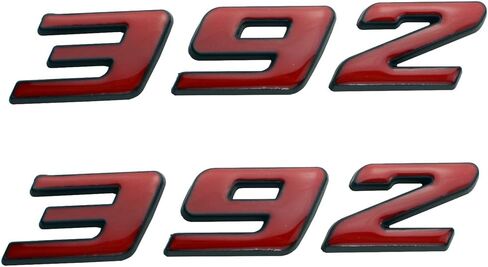 2pcs 392 Emblem, Badge Decal 3D Logo for 392(Black) in Saudi Arabia