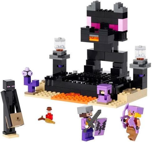LEGO Minecraft The End Arena 21242, Player-vs-Player Battle Playset with Lava, Ender Dragon and Enderman Figures, Action Toys for Kids 8 Plus Years Old in Saudi Arabia