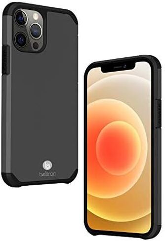 BELTRON Case with Belt Clip for iPhone 12 Pro Max, Slim Full Protection Heavy Duty Hybrid Case & Rotating Belt Clip Holster w/Built in Kickstand for iPhone 12 Pro Max 6.7 (Gunmetal Grey) in Saudi Arabia