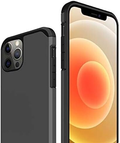 BELTRON Case with Belt Clip for iPhone 12 Pro Max, Slim Full Protection Heavy Duty Hybrid Case & Rotating Belt Clip Holster w/Built in Kickstand for iPhone 12 Pro Max 6.7 (Gunmetal Grey) in Saudi Arabia