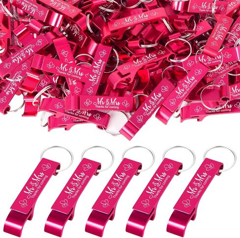 100pcs Aluminum Bottle Opener Keychain Bulk Thank You Wedding Favors for Guests Beer Opener Engraved Wedding Guest Gifts Birthday Bar Bartender Wedding Party Favor Graduation Souvenirs (Black) in Saudi Arabia