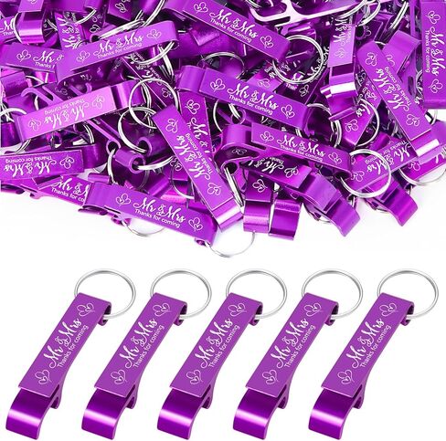 100pcs Aluminum Bottle Opener Keychain Bulk Thank You Wedding Favors for Guests Beer Opener Engraved Wedding Guest Gifts Birthday Bar Bartender Wedding Party Favor Graduation Souvenirs (Black) in Kuwait