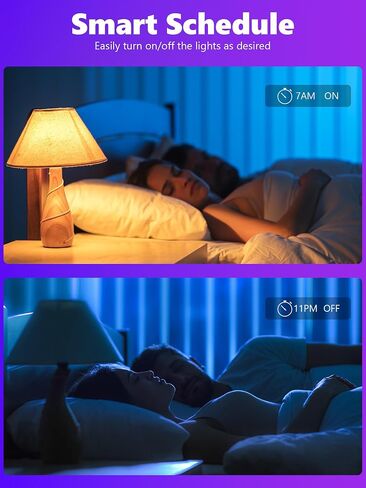 BrizLabs Smart Light Bulbs, RGBWW LED Light Bulb, Color Changing Light Bulb, App Control WiFi Light Bulb Compatible with Alexa and Google Home, 806 Lumens, A19, E26, 2.4 GHz, No Hub Required, 4 Pack in Saudi Arabia