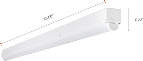 شريط إضاءة LED بطول 4 أقدام من سيلفانيا، مكافئ 20 وات، CCT 3 ألوان مختارة، 3000K/4000K/5000K، وحدة إضاءة سقف خطية (61453)، 48 بوصة، حزمة واحدة in Kuwait