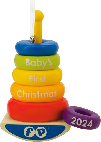 Hallmark Mattel Fisher Price Baby's First Stacker 2024 Christmas Ornament in Saudi Arabia