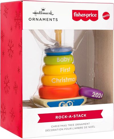 Hallmark Mattel Fisher Price Baby's First Stacker 2024 Christmas Ornament in Saudi Arabia