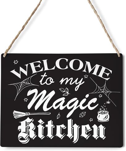 GUDIAO Funny Tarot Signs Wall Decor Wood Plaque Fortune Telling the Crystal Wooden Hanging Sign Decoration for Home Halloween Door 8 x 10 in Saudi Arabia