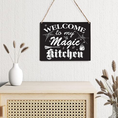 GUDIAO Funny Tarot Signs Wall Decor Wood Plaque Fortune Telling the Crystal Wooden Hanging Sign Decoration for Home Halloween Door 8 x 10 in Saudi Arabia