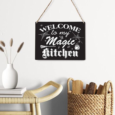 GUDIAO Funny Tarot Signs Wall Decor Wood Plaque Fortune Telling the Crystal Wooden Hanging Sign Decoration for Home Halloween Door 8 x 10 in Saudi Arabia
