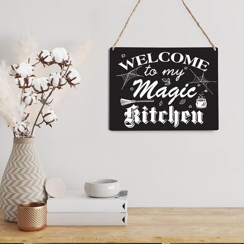GUDIAO Funny Tarot Signs Wall Decor Wood Plaque Fortune Telling the Crystal Wooden Hanging Sign Decoration for Home Halloween Door 8 x 10 in Saudi Arabia