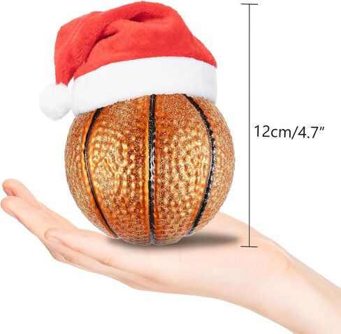 3.15" Christmas Ornament Basketball Glass Blown Ornaments for 2024 Christmas Tree Decoration - Christmas Ball Ornaments Balls for Xmas Holiday Party Tree Decoration in Saudi Arabia