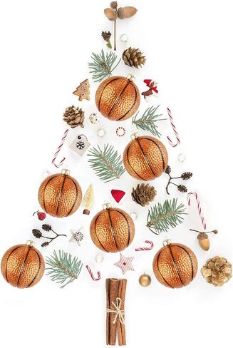 3.15" Christmas Ornament Basketball Glass Blown Ornaments for 2024 Christmas Tree Decoration - Christmas Ball Ornaments Balls for Xmas Holiday Party Tree Decoration in Saudi Arabia
