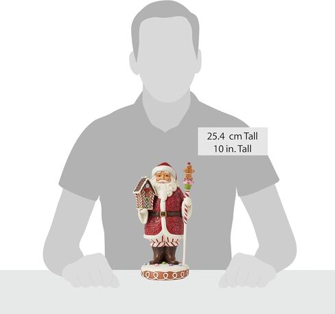 Enesco Jim Shore Heartwood Creek Gingerbread Christmas Santa in Sleigh Lit تمثال - تماثيل سانتا قابلة للجمع مرسومة يدويًا من الراتنج الحجري مع أضواء تمثال ديكور منزلي لعيد الميلاد، 6.87 بوصة in Saudi Arabia