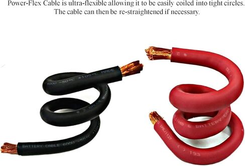 WNI 1/0 AWG 1/0 Gauge 5 Feet Black + 5 Feet Red Battery Welding Pure Copper Ultra Flexible Cable + 5pcs of 5/16" & 5pcs 3/8" Copper Cable Lug Terminal Connectors + 3 Feet Heat Shrink Tubing in Saudi Arabia