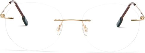 Round rimless reading glasses super light titanium alloy Reader for men and women in Kuwait