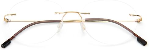 Round rimless reading glasses super light titanium alloy Reader for men and women in Kuwait