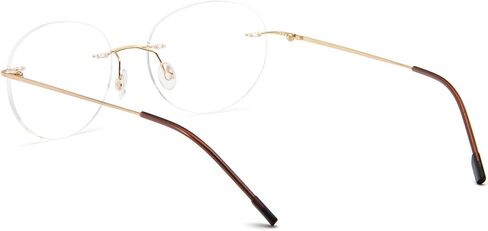 Round rimless reading glasses super light titanium alloy Reader for men and women in Kuwait