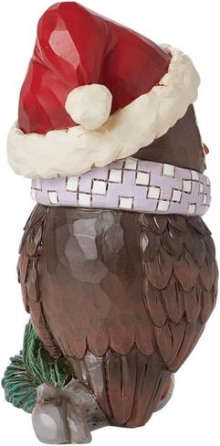 Enesco Jim Shore Heartwood Creek Owl with Santa Hat Miniature Figurine- Resin Hand Crafted Collectible Mini Figurines Christmas Home Decor Holiday Shelf Figure, 3.66 Inch, Multicolor in Saudi Arabia