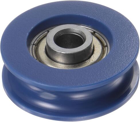 2pcs U Type Groove Pulley Nylon Coated Roller Bearing 5x23x7.5mm U Groove Guide Wheel for Doors Window or Driving Mechanical Equipment, Black in Saudi Arabia