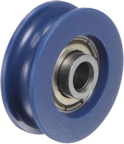 2pcs U Type Groove Pulley Nylon Coated Roller Bearing 5x23x7.5mm U Groove Guide Wheel for Doors Window or Driving Mechanical Equipment, Black in Saudi Arabia