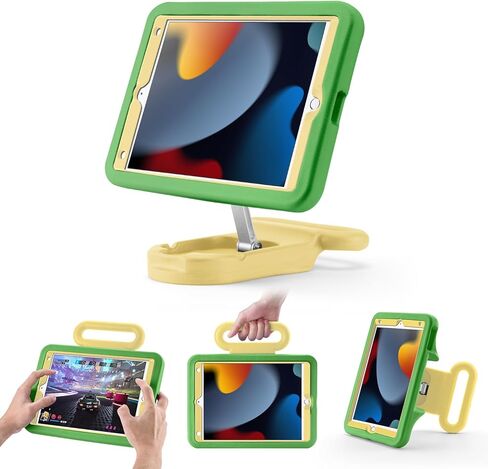 Kids Case for iPad 9th/8th/7th Generation 10.2 inch,Adjustable Portrait/Landscape Stand/Drop Proof with Handle,Child Friendly Case for iPad 10.2 2021/2020/2019 (Blackblue, ipad 10.2 inch) in Kuwait