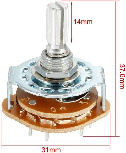 uxcell 1P11T 1 Pole 11 Position Selectable Single Deck Band Channel Rotary Switch Selector in Saudi Arabia