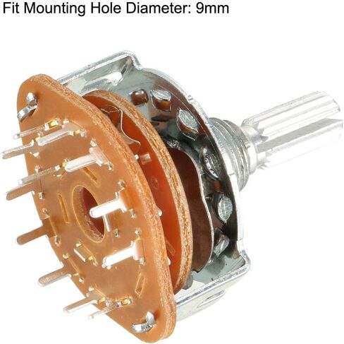 uxcell 1P11T 1 Pole 11 Position Selectable Single Deck Band Channel Rotary Switch Selector in Saudi Arabia