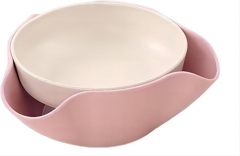 Bamboo's Grocery Double Dish Snack Bowl For Pistachios, Peanuts, Edamame, Cherries, Nuts, with Shell Storage (Green) in Kuwait