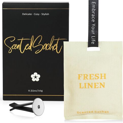 كيس معطر الهواء من LA BELLEFÉE، أكياس معطرة للسيارة، مشبك معطر هواء للسيارة بالفانيليا وجوز الهند للنساء، كيس معطر للدرج والخزانة، معطر هواء السيارة للمنزل in Kuwait