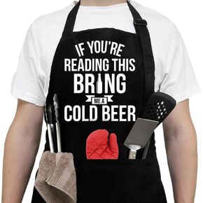 NewEleven Gift For Men, Dad, Husband, Him - Aprons For Men With Pockets