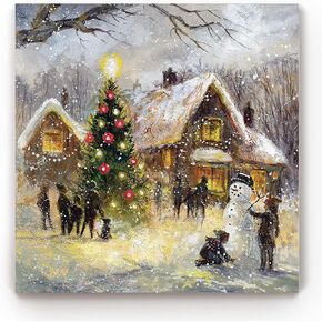 Renditions Gallery Tree Lighting Jim Mitchell Gallery Wrapped Canvas Christmas Wall Art, 24x24