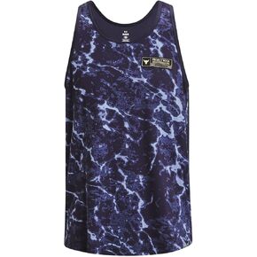 Under Armour Men's Project Rock Iso-chill Muscle Tank L Navy Blue
