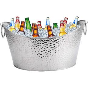 Stainless Steel Beverage Tubs Large Ice Bucket Drink Buckets for Parties Weddings 12L
