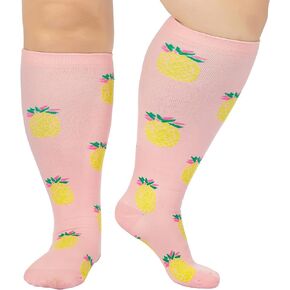 Zando Plus Size Compression Socks for Women Circulation-Best Support for Sport Running Cycling Athletic