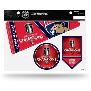 Rico Industries NHL Hockey Florida Panthers 2024 Stanley Cup Champions Team Magnet Set 8.5" x 11" - Home Décor - Regrigerator, Office, Kitchen