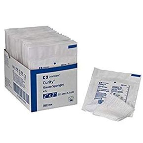 COVIDIEN Kendall Curity Sterile Gauze Sponges, 2" x 2", Pack of 100