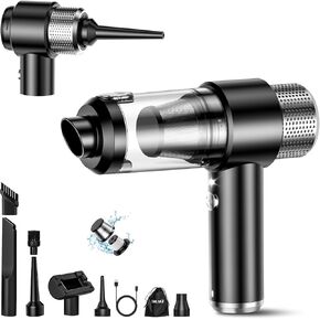 Mini Vacuum Cleaner, Handheld Car Vacuum Cordless Rechargeable, Portable Vacuum Dust Buster & Air Duster & Hand Pump Small Hand held Vacuum for Home, Car, Office