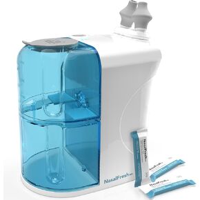 SPA SCIENCES NasalFresh MD - Nasal Irrigation System - Nasal Rinse and Wash - Sinus Decongestant Relief System w/ 30 Saline Packets - Rechargeable - Snoring Remedy
