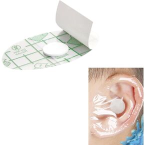 80Pcs Waterproof Ear Stickers, Baby Ear Covers for Shower Swimming, Kids Ear Plugs Disposables Cotton Ear Protector for Surfing Snorkeling