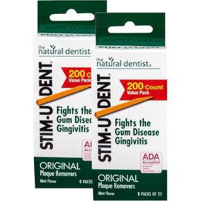 STIM-U-DENT Plaque Removers, Value Pack, Mint, 8 pk 25 ea (Pack of 2)