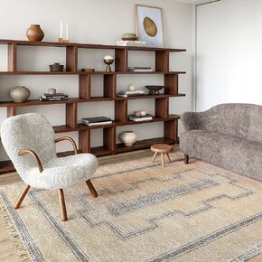 Rugs USA x Arvin Olano Ginger Cotton-Blend Area Rug, 6x9, Tan