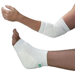 TIDI 6224M Posey Heel and Elbow Protectors with Foam Pads ― Medium ― White ― One Pair of Heel and Elbow Protectors for Protection Against Abrasions ― Home Healthcare ― Medical Supplies