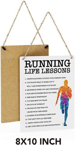 Running Gifts Inspirational Quotes Cross Country Running Gifts Rustic Wall Decorations Motivational Marathon Runner Gifts Farmhouse Wall Hanging Decor Best Team Gifts Wood Plaque for Home Office in Saudi Arabia