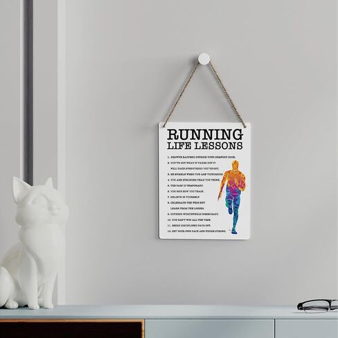 Running Gifts Inspirational Quotes Cross Country Running Gifts Rustic Wall Decorations Motivational Marathon Runner Gifts Farmhouse Wall Hanging Decor Best Team Gifts Wood Plaque for Home Office in Saudi Arabia