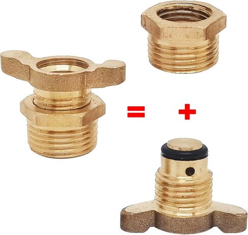 Brass Air Compressor Tank Drain Cock,1/2inch(20mm) Thread,Wing Style Drain Cock,Air Compressor Drain Valve Replacement,1-Pieces in Saudi Arabia