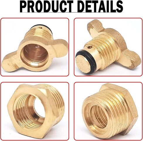 Brass Air Compressor Tank Drain Cock,1/2inch(20mm) Thread,Wing Style Drain Cock,Air Compressor Drain Valve Replacement,1-Pieces in Saudi Arabia