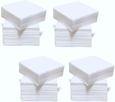 2 Ply Beverage Napkins Disposable Four Fold Cocktails Paper Napkins 9.8" X 9.8" unfolded for Party (200, Blue) in Saudi Arabia