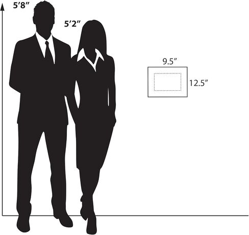 Azar Displays 105536-BLK Acrylic Floating Double Panel Wall Frame,24" x 36" Graphic Size, Overall Frame Size: 28" x 40", Black in Kuwait