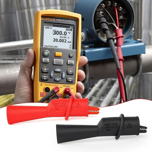 مجموعة مشابك التمساح المنزلقة من Earthtec AC175 مع استبدال الأحذية المرنة لسلاسل اختبار Fluke TL71 وTL75 وTL175 وTP175 in Kuwait