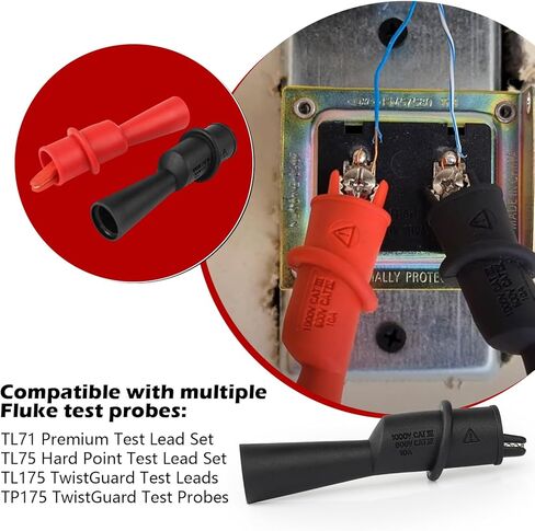 مجموعة مشابك التمساح المنزلقة من Earthtec AC175 مع استبدال الأحذية المرنة لسلاسل اختبار Fluke TL71 وTL75 وTL175 وTP175 in Kuwait